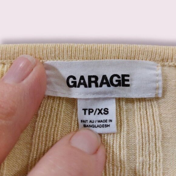 (3/$15) Garage Courtney Ribbed Cardigan Yellow - Picture 8 of 8